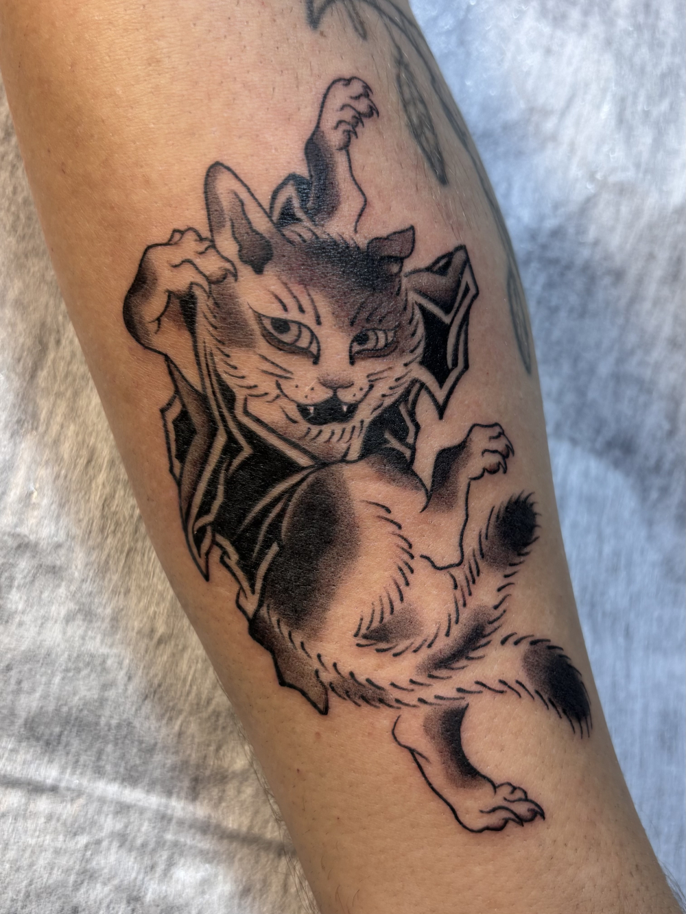 猫又（ジャパニーズカジュアルタトゥー）